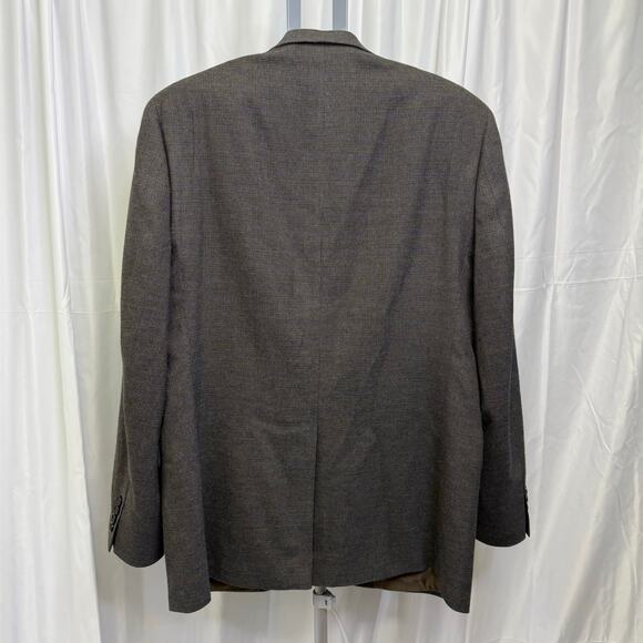 Lauren Ralph Lauren Men’s Brown Check Blazer 42L – Subtle Blue Accent Sport Coat - Picture 2 of 10